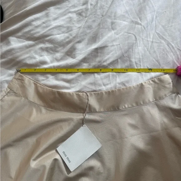 Miu Miu Silk Blend A-Line Skirt - Picture 4 of 6